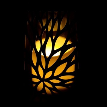 Ажурный фонарь со светодиодной свечой Фонарь со свечой и батарейной вставкой