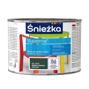 Śnieżka Emalia Akrylowa 0,4L ZIELONY RAL6005