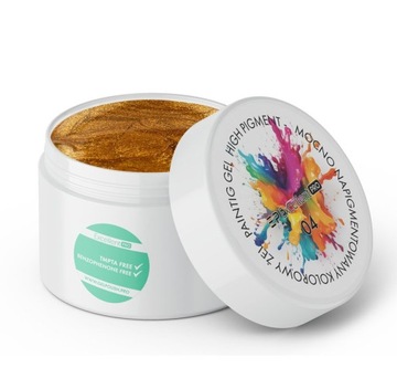 EXCELLENT PAINTING GEL MOCNO NAPIGMENTOWANY ŻEL DO ZDOBIEŃ 04 ZŁOTY 5 ml
