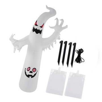 2,4 m Halloween nadmuchiwany biały duch z