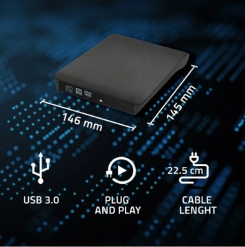 Портативный внешний пишущий DVD-привод TOSHIBA USB 3.0 для ноутбука