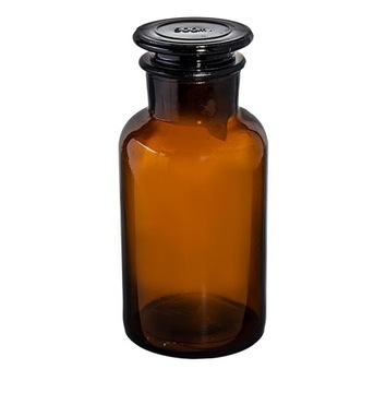 Butelka szklana 500ml brąz na odczynniki z korkiem