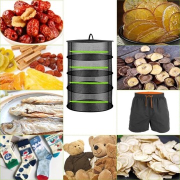 СУШИЛЬНАЯ СЕТКА, 4-СЛОЙНАЯ СУШИЛКА ДЛЯ ТРАВ, РАСТЕНИЙ, МЯСА С КРЮЧКАМИ