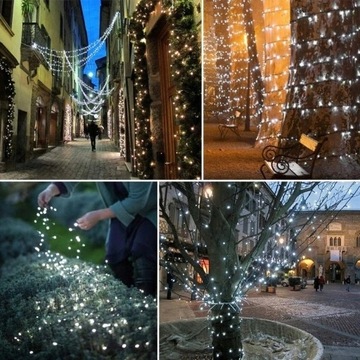 ГИРЛАНД СОЛНЕЧНЫЕ ЛАМПЫ 200LED ПРОВОД - 20м САД