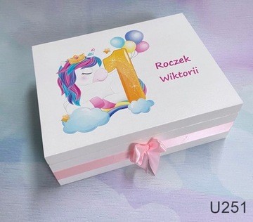 Pudełko na skarby roczek Kufer wspomnień Duży K4