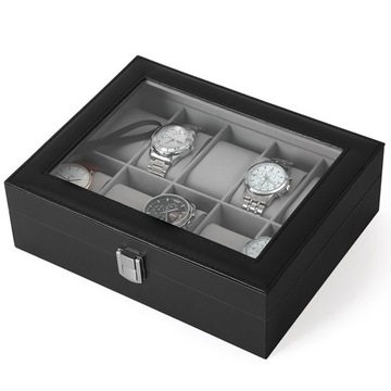 Organizer na biżuterię, kosmetyki ERGO hakano - WATCHSTORAGEBOX BLACK 10SLO