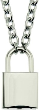 Цепочка из нержавеющей стали, панк, замок, ожерелье, ключ, кулон,