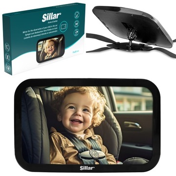 Lusterko Sillar do obserwacji dziecka w samochodzie 360° do zagłówka