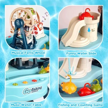 РЫБАЛКА ИГРА СТОЛ ДЛЯ ВОДЫ ДЕТСКИЙ СТОЛ С МЕЛОДИЯМИ УДОЧКА МАТАДИ РЫБАЛКА
