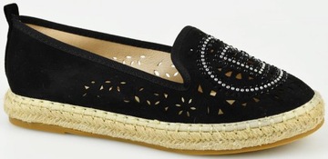 BARSKI Espadryle Baleriny Czarne 33150 r.40