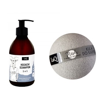 LAQ KOZIOŁ ZESTAW SZAMPON 300ml + KULA 100g