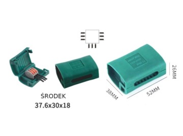 ГЕРМЕТИЧНЫЙ КОРОБОК GELEBOX IP68 + БЫСТРОРАЗЪЕМНЫЙ СОЕДИНИТЕЛЬ RP102 2P 3ШТ.