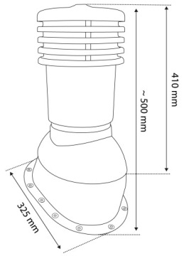 Вентиляционный дымоход Ventos X BITU Oral 7021