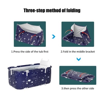 Портативная семейная СПА-ванна 140*60 см ПВХ Голубое звездное небо