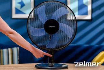 НАСТОЛЬНЫЙ ВЕНТИЛЯТОР ZELMER НАСТОЛЬНЫЙ ЦИКЛАТОР ТИХИЙ ЧЕРНЫЙ