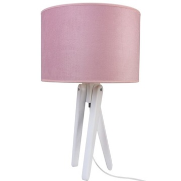 LAMPA STOŁOWA BIAŁY TRIVET PUDROWY RÓŻ