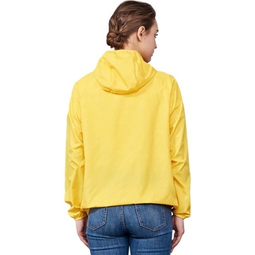 KURTKA PRZECIWDESZCZOWA Z KAPTUREM WIATRÓWKA LEKKA UNISEX ŻÓŁTA ROZ XL