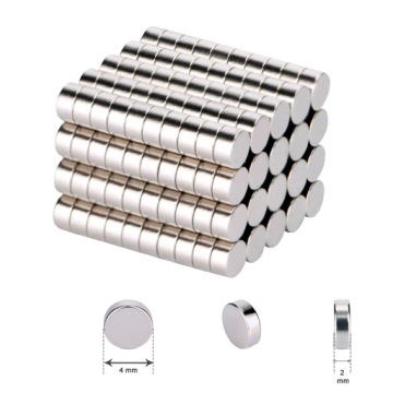 NEODYMAL CURVATILE MAGNES 4x2 mm POWERFUL, круглые, дисковые, HUNTER - 100 PACKS
