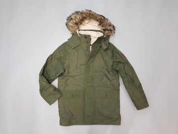 HOLLISTER ocieplana orzejściowa kurtka męska parka khaki XS