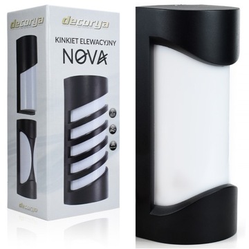 CZARNY KINKIET ZEWNĘTRZNY ELEWACYJNY LAMPA LED ŚCIENNA OGRODOWA IP65 E27
