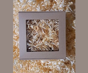 Pudełko z Okienkiem fasonowe do prezentów Wełna Drzewna GRATIS 10szt