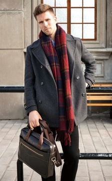 Мужская коричневая деловая сумка для ноутбука 15,6 дюйма, кожаный портфель