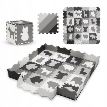 MATA EDUKACYJNA puzzle PIANKOWE XXL Kidwell HAPPY