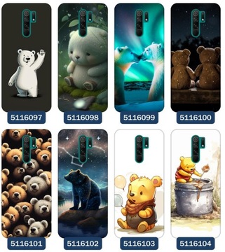 Etui do Xiaomi Redmi 9 Wzory Misie Miś Koala Panda Niedźwiedź