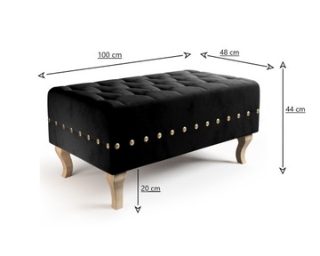 Подставка для ног Пуф в викторианском стиле 100 см RU Мебель