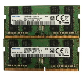 NOWA PAMIĘĆ RAM SAMSUNG 32GB(2x16GB) DDR4 2666MHZ SODIMM