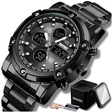 ZEGAREK MĘSKI SPORTOWY CYFROWY MODNY STOPER DATOWNIK ALARM LED + PUDEŁKO