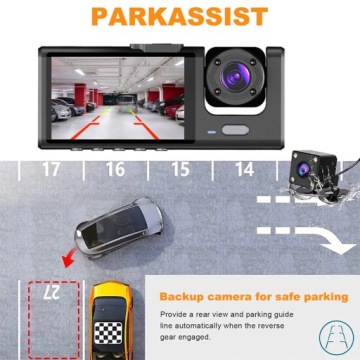 Dash Cam спереди и сзади внутри 3 камеры