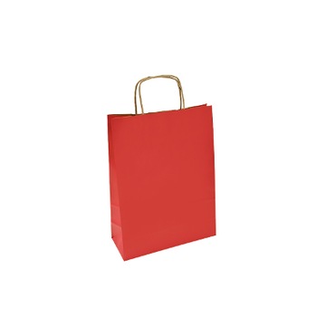 TORBA PAPIEROWA CZERWONA 240X100X320 TORBY 50 SZT
