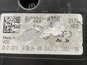 AUDI A3 8V TDI PŘÍSTROJOVÁ DESKA BUDÍKY 8V0920870K