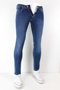 WRANGLER spodnie SKINNZ blue REGULAR jeans BRZSON _ W28 L34