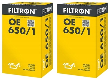 2× FILTRON OE 650/1 FILTR OLEJE