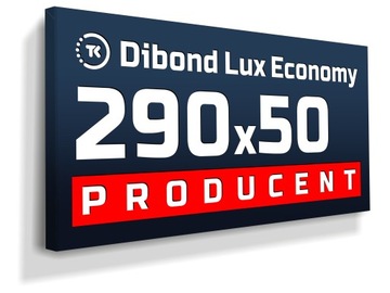 Kaseton reklamowy LED Dibond LUX ECONOMY 290x50cm