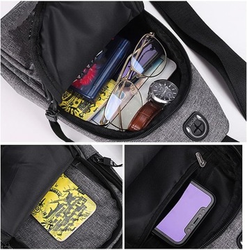 Chest Crossbody Bag, wodoszczelna, lekka torba na klatkę piersiową,