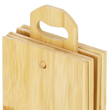 НАБОР РАЗДЕЛОЧНЫХ ДОСОК БАМБУК НАБОР ДОСОК 6 шт. ПОДСТАВКА БАМБУК