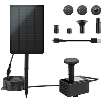 СОЛНЕЧНЫЙ САДОВЫЙ ФОНТАН, ПЛАВАЮЩИЙ НАСОС ДЛЯ ПРУДА