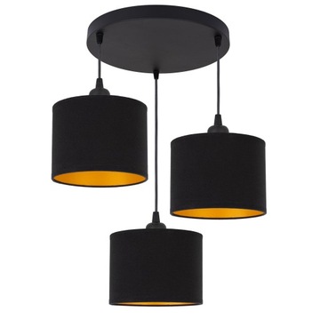 LAMPA WISZĄCA OKRĄGŁA MINI ABAŻUR TKANINA LED