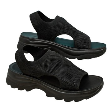 CZARNE SANDAŁKI DAMSKIE VISS 40