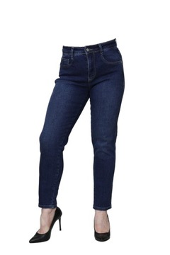 SPODNIE DAMSKIE CROWN JEANS - GRANATOWE W28 L28