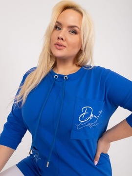 BLUZKA CASUALOWA PLUS SIZE damska z kieszeniami