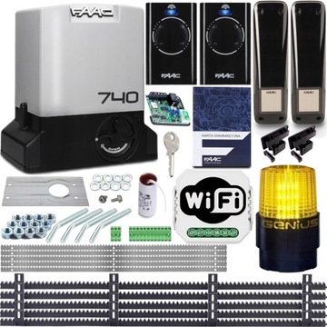 Zestaw Delta2 FAAC 740 PILOTY Lampa LED LISTWY
