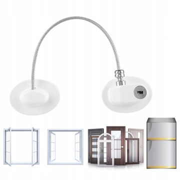 ЗАМОК БЕЗОПАСНОСТИ ДЛЯ ДЕТЕЙ, ЗАМКИ ДЛЯ ХОЛОДИЛЬНИКА БЕЗ ОТВЕРСТИЙ, БЕЛЫЕ