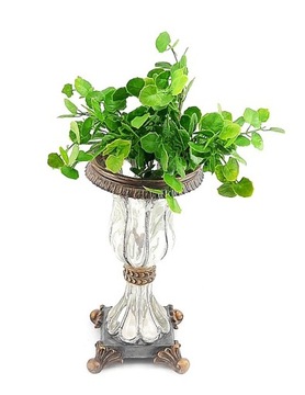 OZDOBNY BUKIET GAŁĄZEK Z ZIELONYMI LISTKAMI