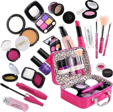Udawane KOSMETYKI MAKEUP DLA DZIECI ZESTAW DO MALOWANIA MAKIJAŻU w TOREBCE