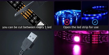 СВЕТОДИОДНАЯ ЛЕНТА RGB 5050 2 м ТВ BLUETOOTH USB-приложение