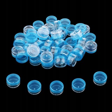 50 szt. plastikowych słoiczków do różu Przenośne